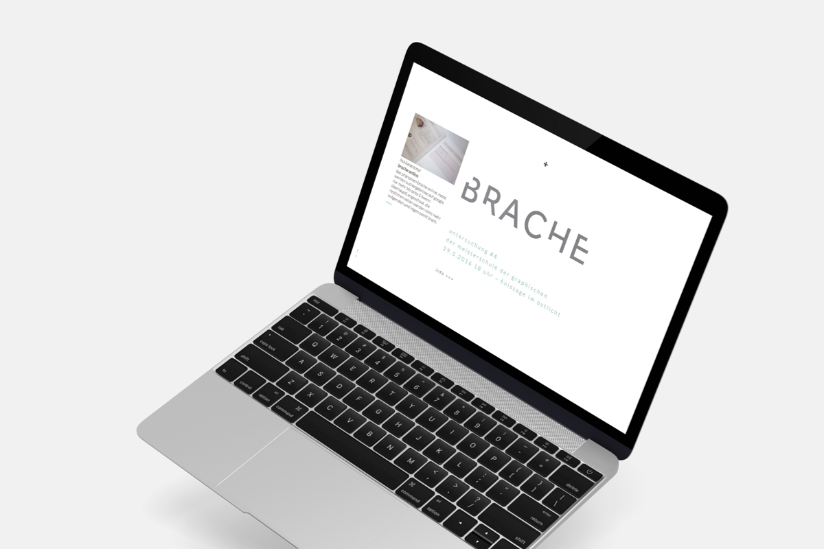 Brache header – Laptop with the brache.org website