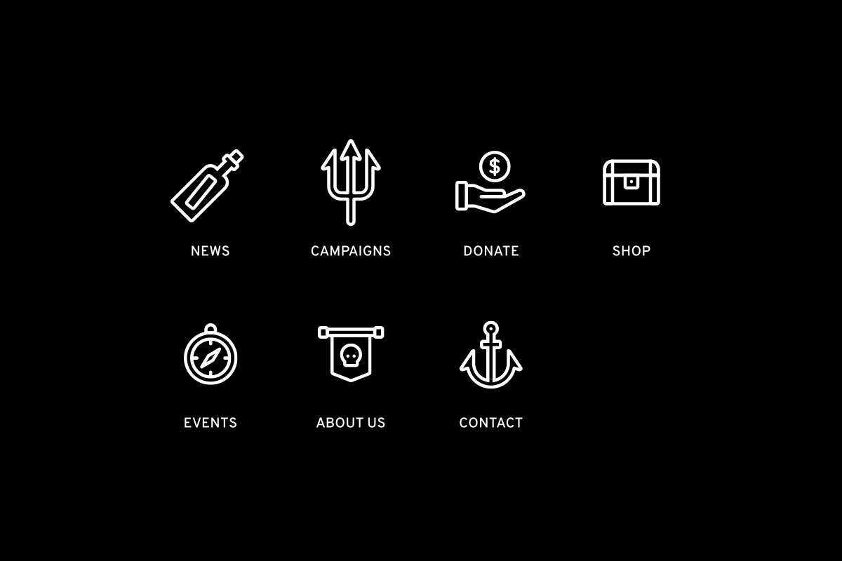 Website campaign screen redesign concept for Sea Shepherd